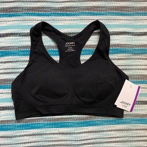 NWT Jockey Sport Black Seamless Bra
